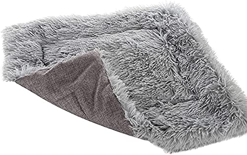 Dog Bed Warm Plush Cat Mat Foldable Dog Beds Super Soft Puppy Bed House Nest Multifunction Cushion Pet Product Accessories, White #TOP4