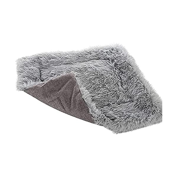Dog-Bed-Warm-Plush-Cat-Mat-Foldable-Dog-Beds-Super-Soft-Puppy-Bed-House-Nest-Multifunction-Cushion-Pet-Product-Accessories-Grey Warm Plush Foldable Dog Bed - Super Soft Puppy Bed House Nest for Your Pet