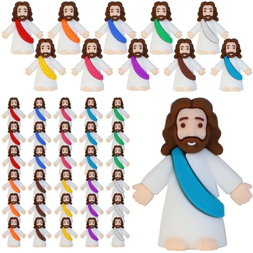 30 Pcs Little Jesus Figures, Mini Jesus Figurines in Bulk Tiny Jesus Christ Toys to Hide and Seek Christian Sunday School Religious Party Favors Baby...