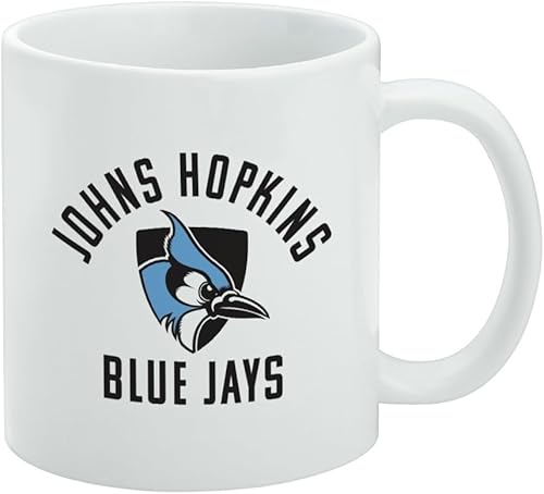GRAPHICS & MORE Johns Hopkins University Blue Jays - Taza de café de cerámica con el logotipo de los Azulejos, tazas de regalo novedosas para café,