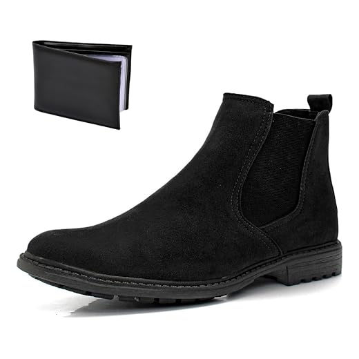 Bota Butina Chelsea Masculina Camurça Leve Macia Casual Dia dos Pais + Carteira