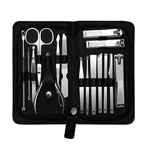Easkep 16PCS Manicure Set, Pedicure Kit Professional Stainless Steel Tool