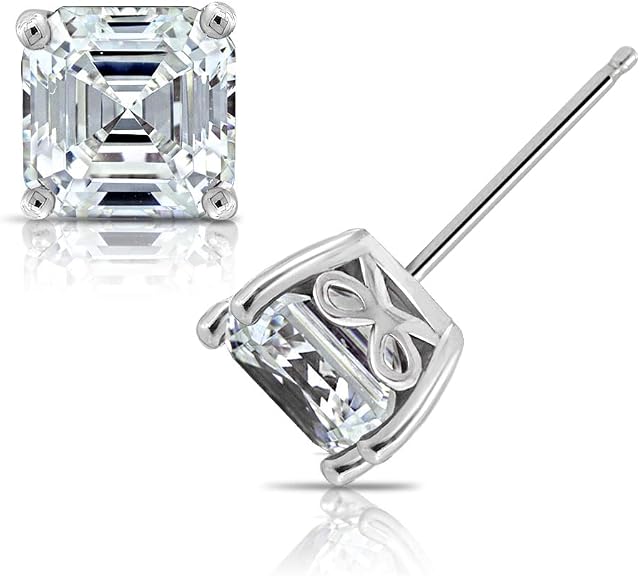 Amazon Collection Sterling Silver Infinite Elements Cubic Zirconia Stud Earrings
