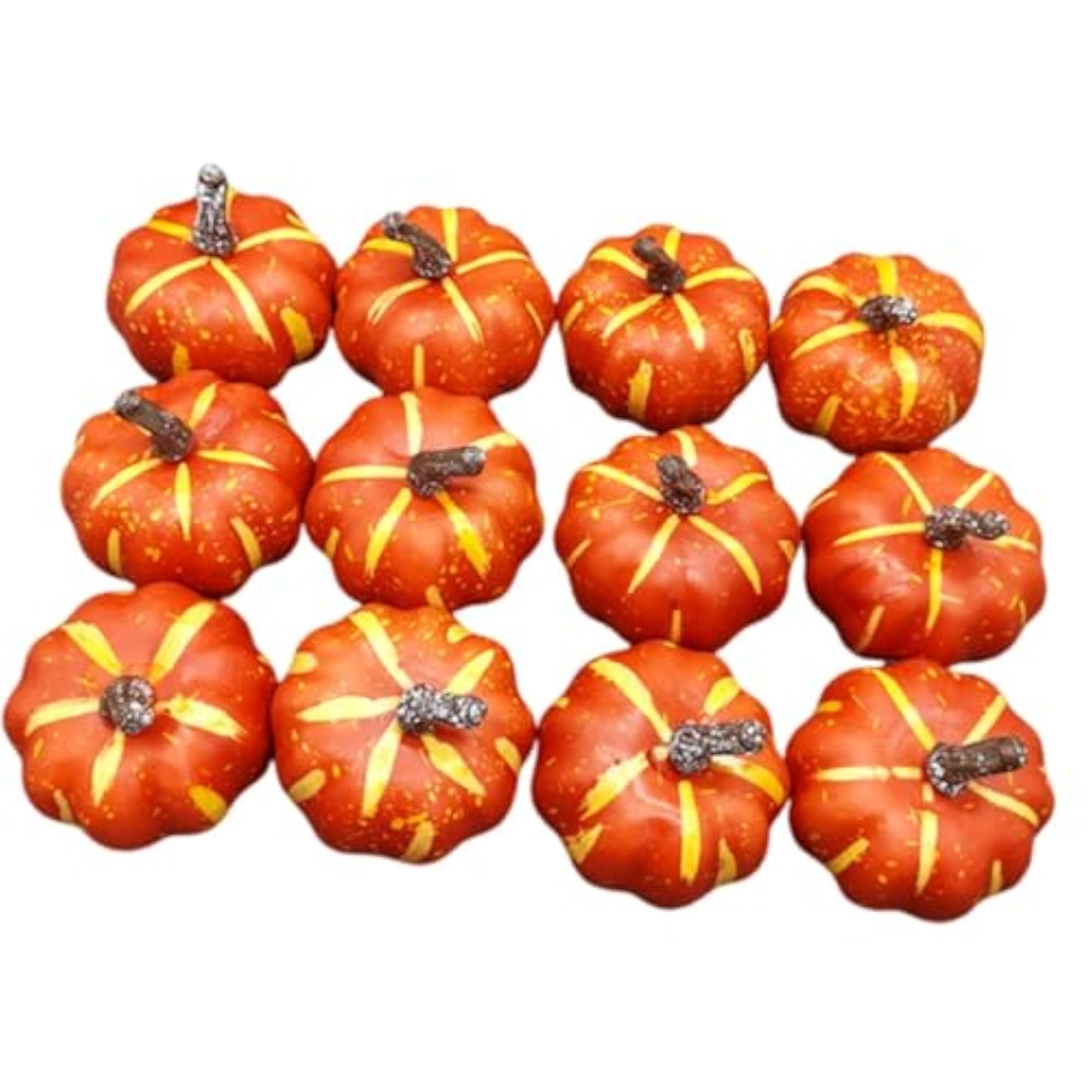 Artificial Pumpkins Decorative Orange for Dining Table Party