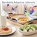 Bendable Adaptive Utensils Spoons Forks Set for Elderly, Weighted Utensils for Hand Tremors, Arthritis Weakness, and Parkinsons, with Non-Slip Easy Grip Handle, 360 Degree Rotation Rubber Strap