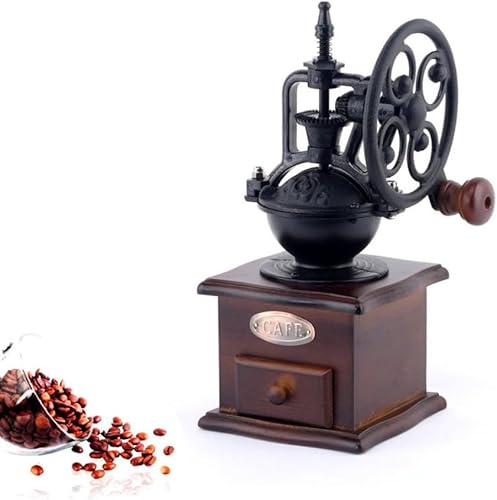Molinillo de café manual, molinillo de café de manivela de estilo vintage, molinillo de café portátil para oficina en casa