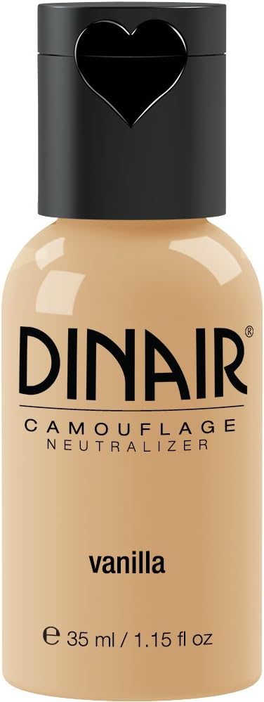 Dinair Airbrush Makeup Foundation | Vanilla 1.15 oz | Camouflage Neutralizer - Covers Scars, Acne, Tattoos, Vitiligo, Under Eye circles, Sun Spots