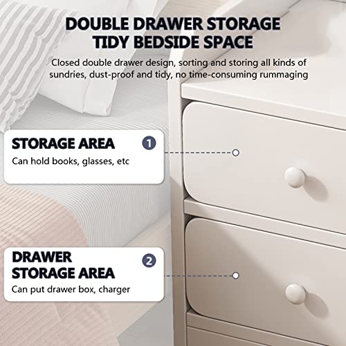 Table de chevet ultra étroite : petite table de nuit moderne et armoire compacte
