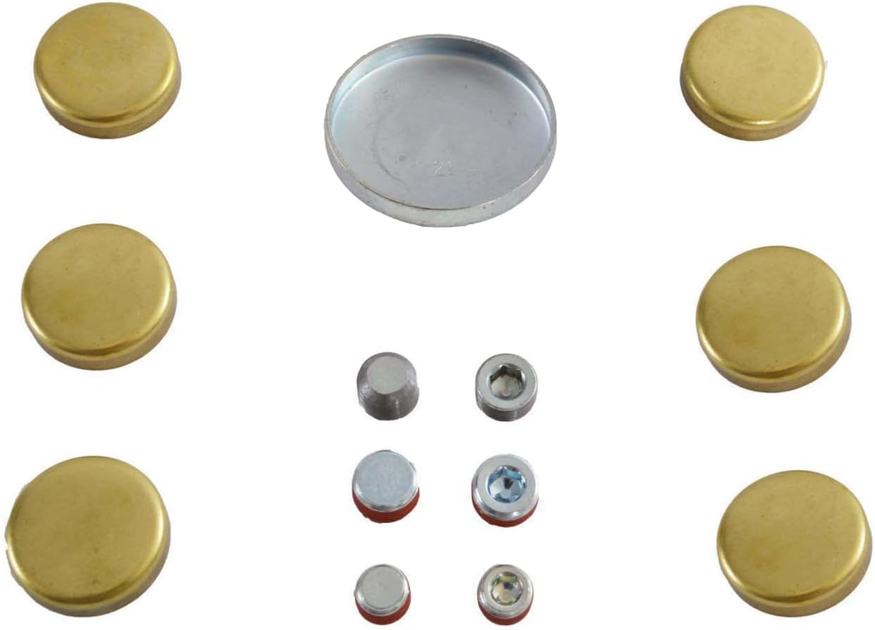 LowPricedAutoParts Brass Freeze Plug Kit (Expansion/Core Plugs) - Fits Ford Lincoln Mercury 370 429 460 OHV V8 Engines 1968-1997