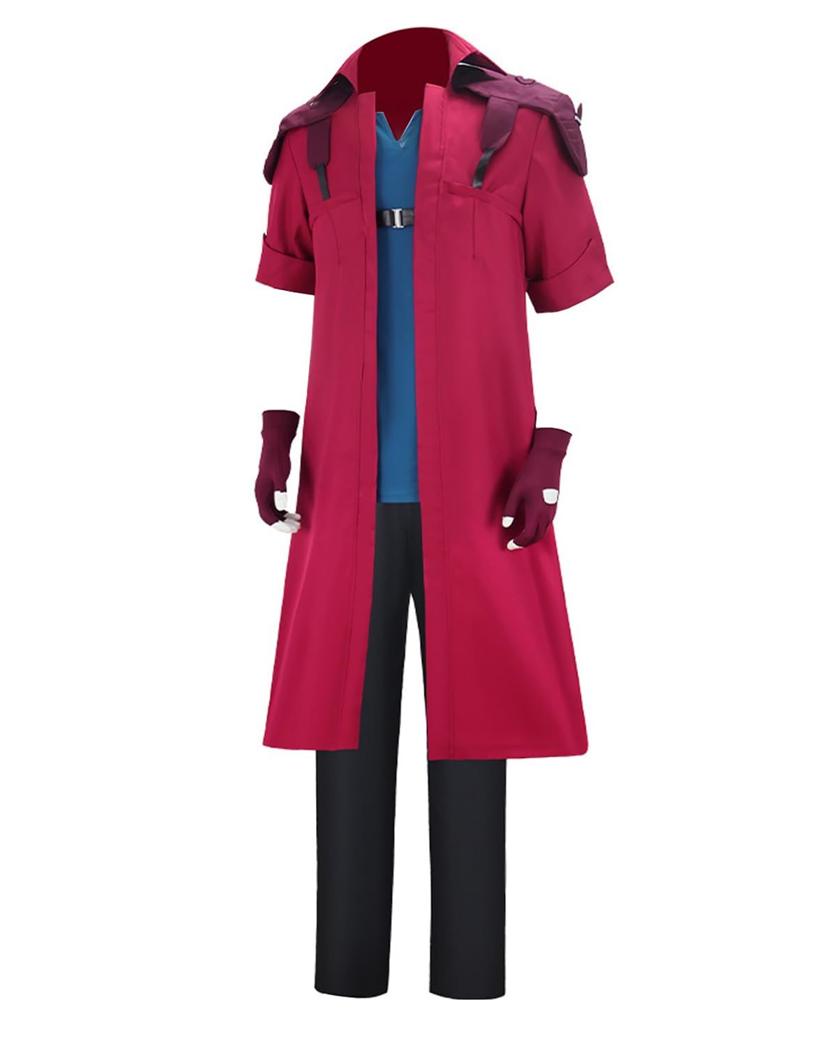 CR ROLECOS Dante Cosplay Disfraz de Diablo Rojo Abrigo Trenchcoat Chaqueta Larga Anime Cosplay Completo Set Halloween Carnaval