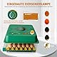 Plutohiker Brutautomat Vollautomatisch 36 Eier, Inkubator mit 5 Automatische Brutmodi, Brutmaschine mit Temperaturregelung, Feuchtigkeitsanzeige und Eierleuchter, für Hühner, Enten, Gänse und Tauben