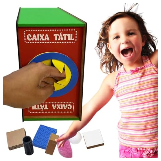 Caixa Tátil Brinquedo Pedagógico Educativo MDF