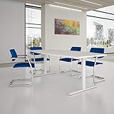 Formschöner und hochwertiger Konferenztisch in Bootsform. Eignet sich auch ideal als Konferenztisch.