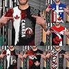 T-Shirts Men's Shirt Short Sleeve Canadian Maple Leaf Shirt for Men Canada Flag T-Shirt 3D Print Cool Short Sleeve Shirt Unisex, black, S #1