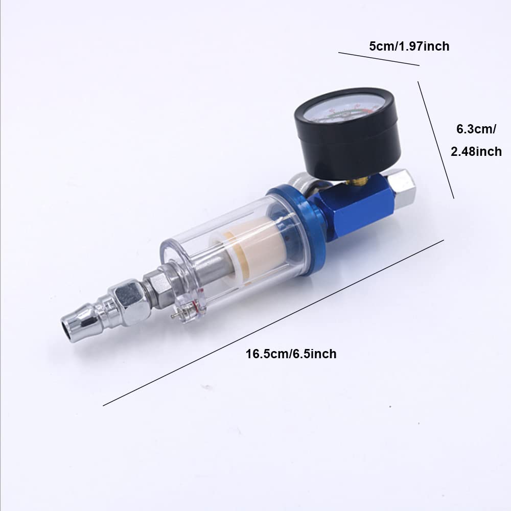 Lot de 2 pistolets de pulvérisation de peinture - Séparateur d'eau et d'huile - Filetage standard 1/4 - Modèle B