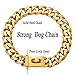 18k Big Gold Dog Necklace, Personalized 19mm Wide 16-26Inches Oversized Thick Cuban Link Dog Collars