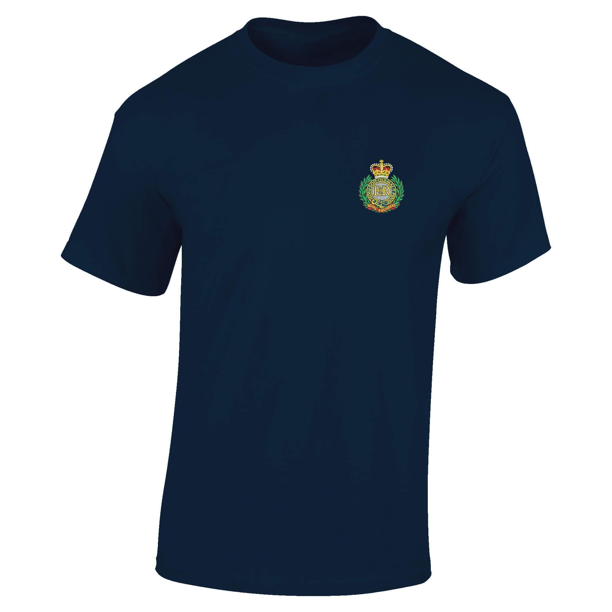 The Military Store Men's Navy Royal Engineers Embroidered T-Shirt, 2X Large