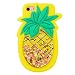 Quicksand Pineapple Case for iPhone 5 5S SE 5C,Soft Cute Silicone 3D Cartoon Fruit Food Cover,Shockproof Vivid Color Kids Girls Boys Bling Glitter Rubber Kawaii Character Fashion Cases for iPhone 5