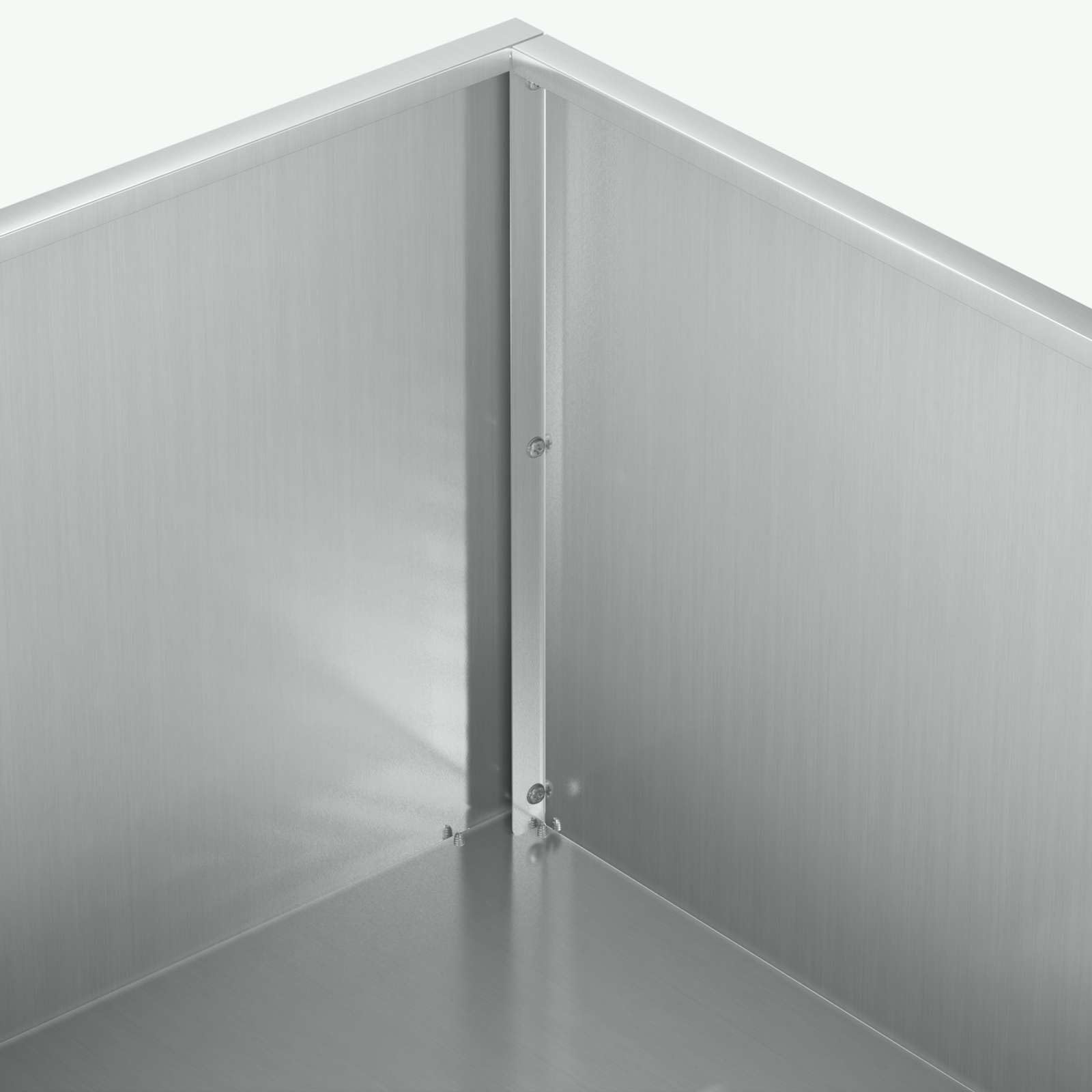 Garten Pflanzgefäß 2 Pack Silber 60 x 60 x 20 cm Stahl Blumenkasten Outdoor