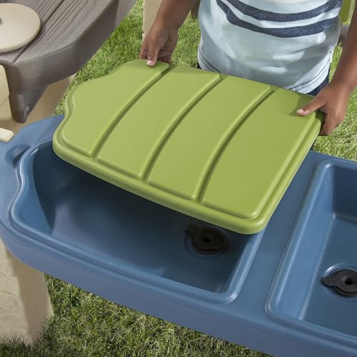 Step2 All Around Playtime Patio with Canopy Playset – Shaded Outdoor Playhouse for Kids with Realistic, Interactive Features, Room for Multiple Toddlers to Play – Dimensions: 60" H x 47.5" W x 47.5" D