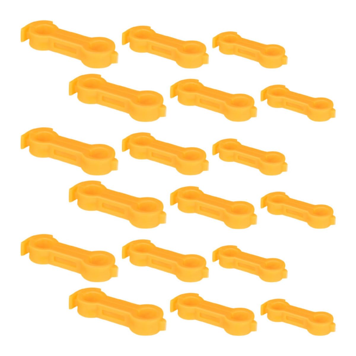 Attelles pour pattes de poussins lot de 50 en ABS jaune redressant la posture des oiseaux