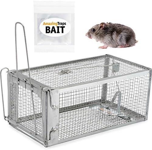 AmazingTraps The Amazing Humane Rat Trap w/Starter Bait - Catches Rats, Mice, Squirrels, Opossums, Moles, Weasels, Gophers, and Other Small Animals