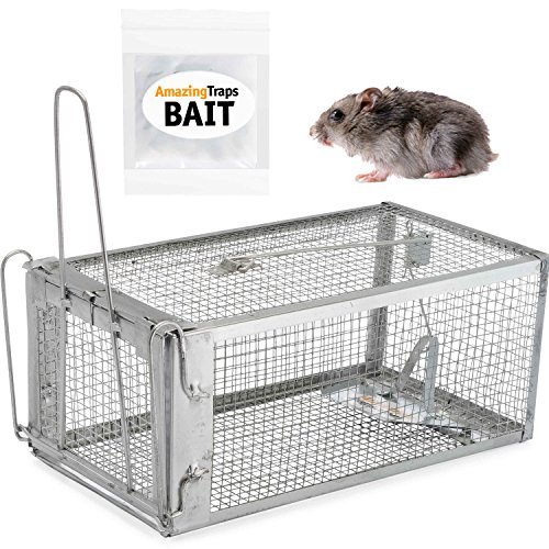 AmazingTraps The Amazing Humane Rat Trap w/Starter Bait - Catches Rats, Mice, Squirrels, Opossums, Moles, Weasels, Gophers, and Other Small Animals