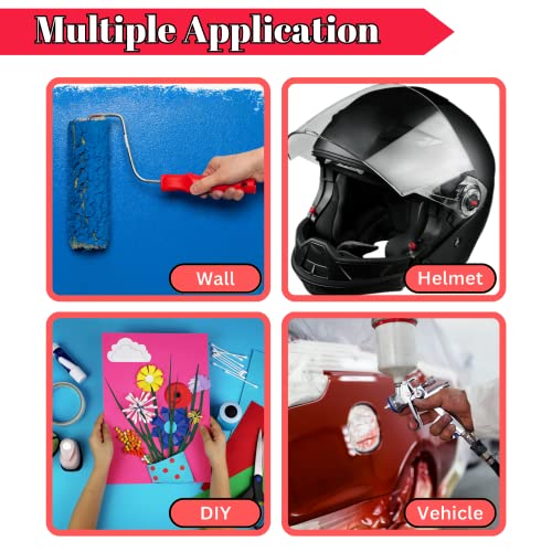 Doay 5 Rolls Pinstripe Tape - Masking Tape 1/16", 1/8", 1/4", 1/2", 3/4" - Thin Painters Masking Automotive Tape For Diy, Car, Auto, Paint, Art, Tumblers (Red) #TOP4