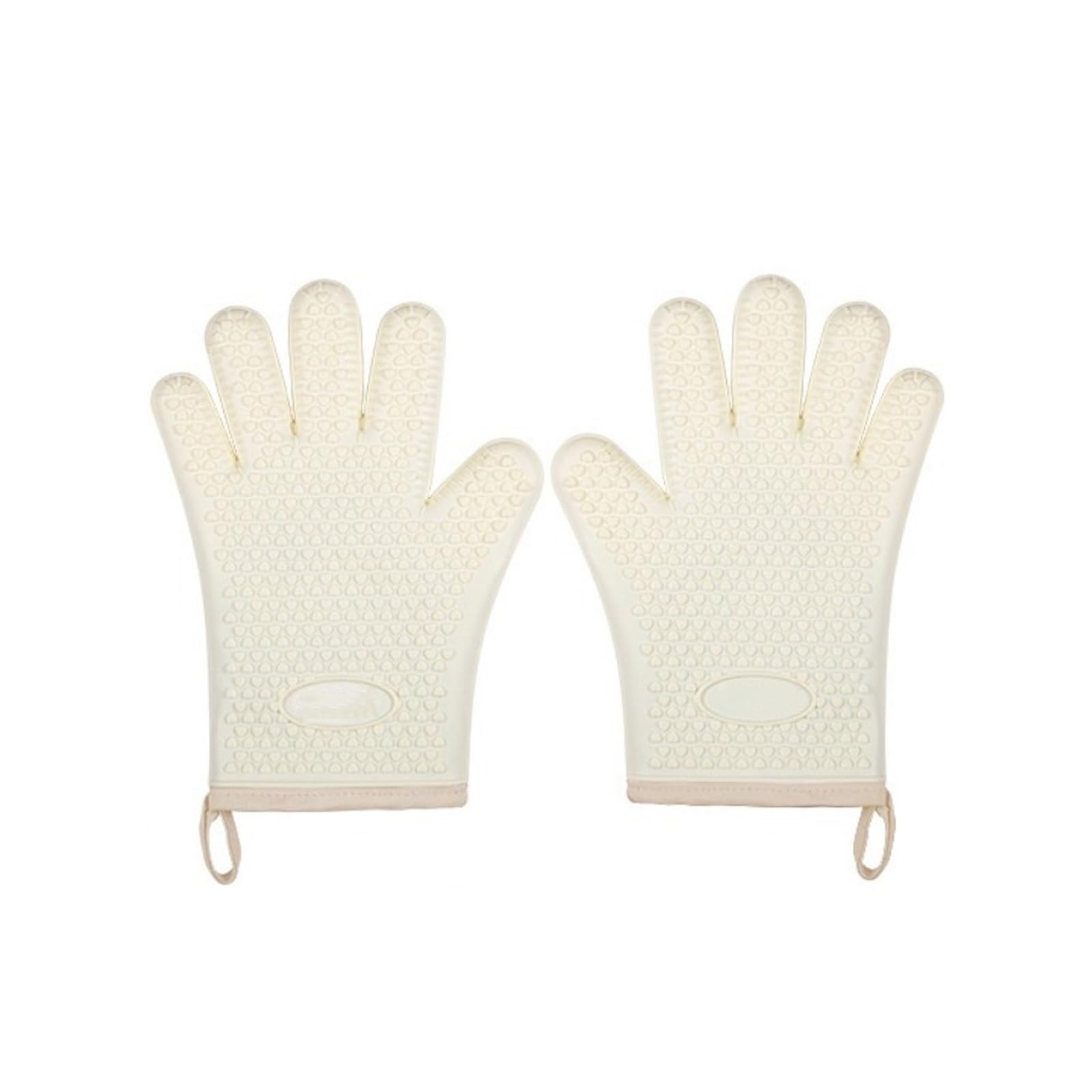 Guantes para Asar Resistentes al Calor y al Agua, Manoplas de Silicona para Horno para Barbacoa, Guantes para microondas antiescaldaduras de Cinco Dedos