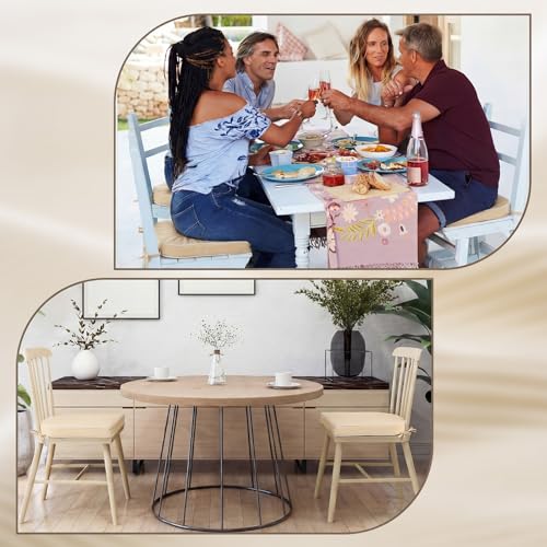 Pickmesh 6 Pcs 19x19 Outdoor Chair Cushions Set Waterproof, Beige by Pickmesh - Used condition - Image 6