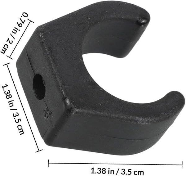 Beavorty Morsetto Singolo Nylon Nero 25mm Set 4 Pezzi per Tubo Barca Accessori Marini per Luci di Navigazione e Scaletta Yacht Ferramenta Marina Resistente - 2