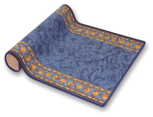 der Meisterei Teppichläufer Rügen blau 546 Teppich Läufer Brücke Flur Meterware in 44 Größen, 4 Farben, rutschsicher, 80 cm breit Cover