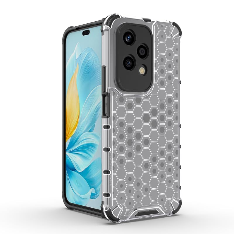 Image of Plastic Bumper Back Case Cover for Honor 200 Lite (Transparent)