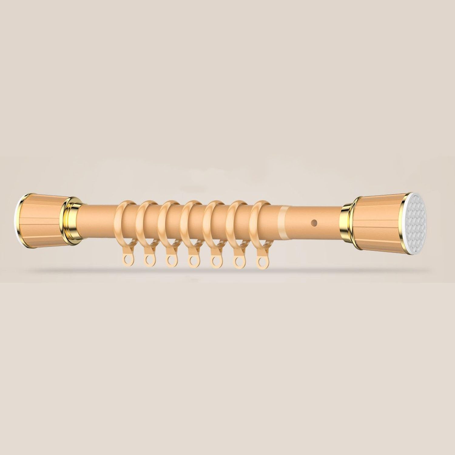 GLDYTVF Adjustable NoDrill Curtain Rod 40500CM Expandable Shower BarWindow & Bathroom Divider Closet Rod in White Black Grey (Yellow 3.6m4.5m)