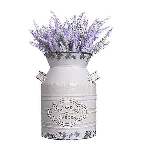 Misixile Vintage Farmhouse Vase,Metal Galvanized Milk Can,Shabby Chic Flowers Jug Vase, Country Rustic Decorative Buckets Home Decor Planter Vase With Handle #TOP6