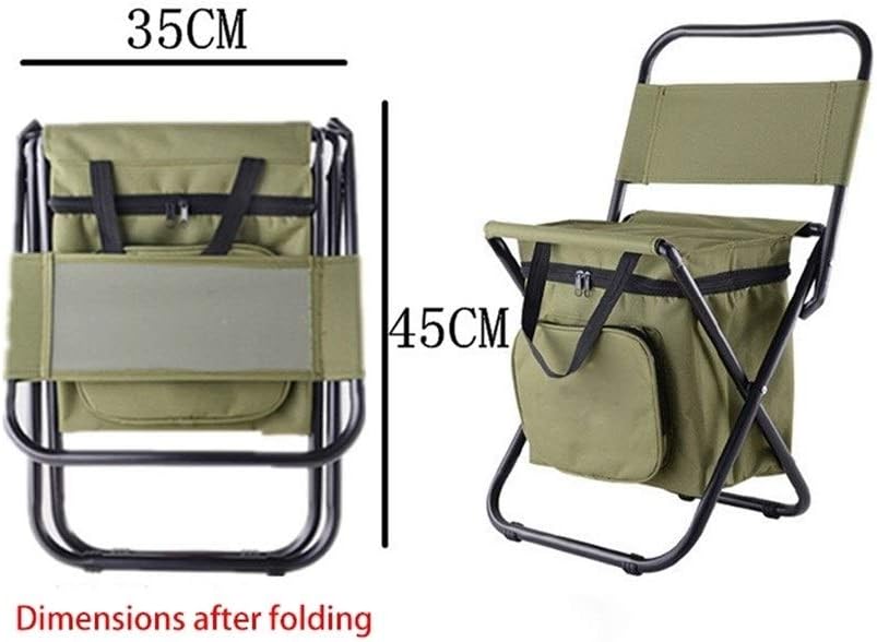 Camping Stool, Small Folding Chair, The Multifunctional Outdoor Folding Stool Portable Ice Bag Stool with Insulation Bag Fishing Stool Beach Chair Lightweight Stool
