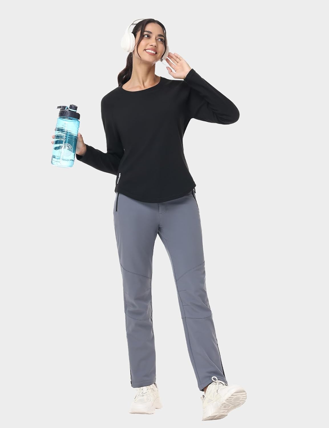 Women's Double-Sided Fleece Sweatshirt, Soft Base Layer Insulated Tops Cold Weather - Image 6