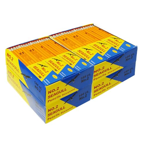 Seagull 576 Count Bulk Pack Pencils Pre-sharpened with Erasers Bulk