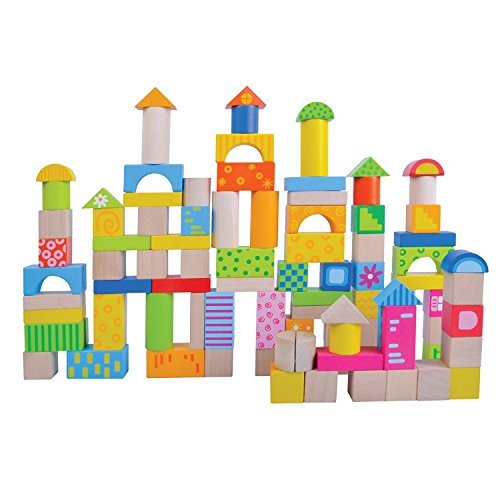 Bambini sovrapposizione in legno giocattolo e le