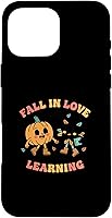 Vista 19 de Fall in Love with Learning Pumpkin Teacher Halloween Back Case for iPhone 17