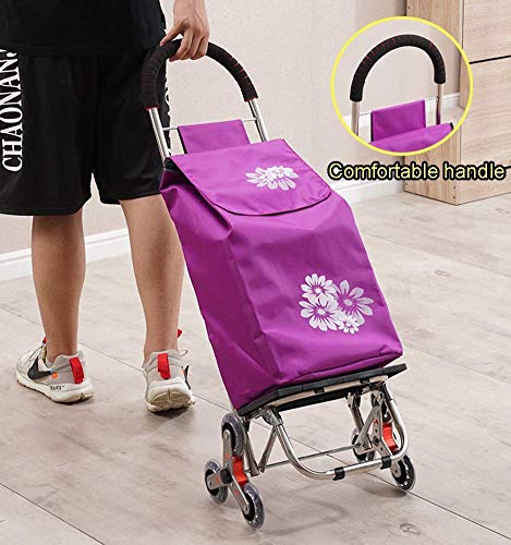 Einkaufstrolley, zusammenklappbarer Einkaufstrolley auf Rädern, abnehmbarer Tasche und faltbares Design, maximale… – Bild 3