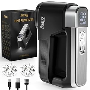 Ziitty Fusselrasierer Elektrisch – Flaggschiff Modell, Fusselentfernung auf Knopfdruck, 8 Effiziente Klingen, LED-Licht, 3 Geschwindigkeitsstufen, Wiederaufladbarer für Kleidung und Haushalt