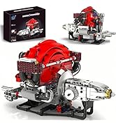 AoreSpty 868-Piece 4-Cylinder Engine Model Kit | STEM Educational Toy with Bluetooth Control &amp; LE...