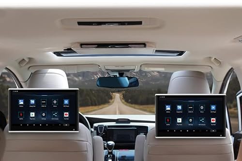 13.3 HD WiFi Video Player 1080P Car Headrest TV Monitors for Rear Seat Android 9.0 with Mounting Bracket, 2GB+32GB IPS Touch Screen Multimedia Monitor