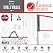 Franklin Sports Elite Volleyball Net Set - Includes Pro Style Ball with Pump, Poles/Net, Stakes, Ropes, Boundary Kit - Beach + Backyard Volleyball Set - Easy Setup