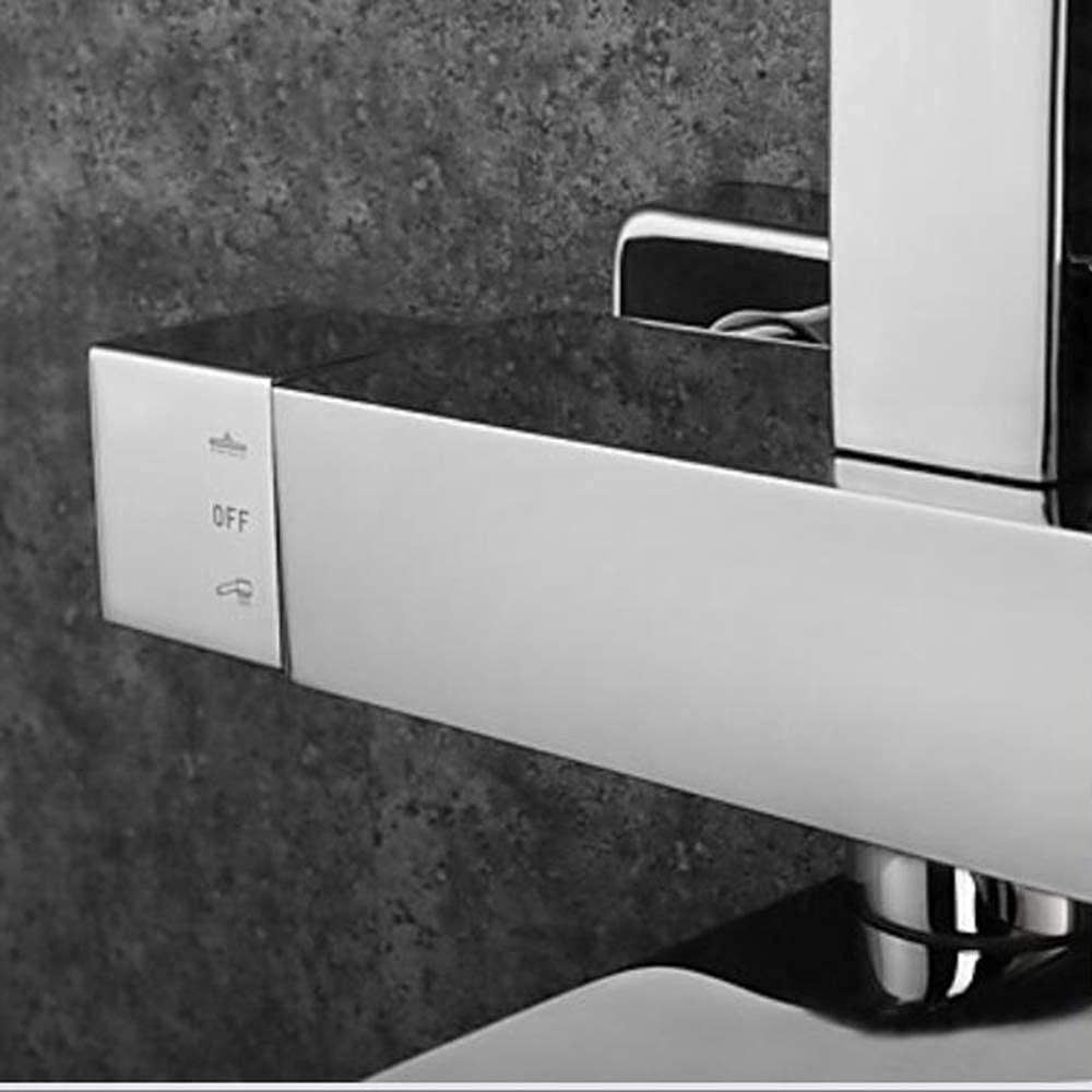 Zestaw prysznicowy z deszczownicą 20 cm – regulowana regulacja temperatury i bateria łazienkowa do umywalki – łatwa instalacja, oszczędność wody, nowoczesny design zapewniający najlepsze wrażenia z