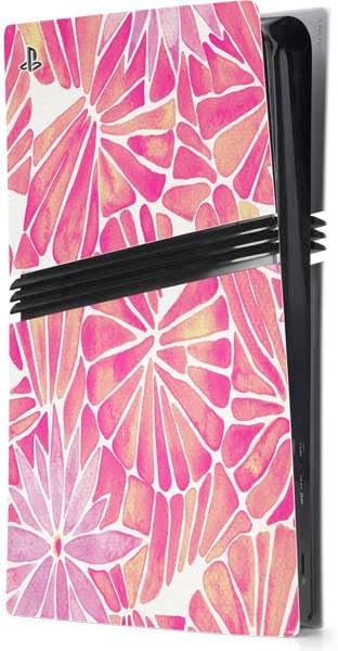 Skinit Decal Gaming Skin Compatible with PS5 Pro Console - Officially Licensed Blue Lotus by Cat Coq Design
