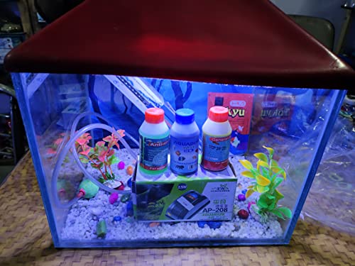 Image of 15 Litre Aquarium Glass Tank Aquarium Set (9X9X12 inches)
