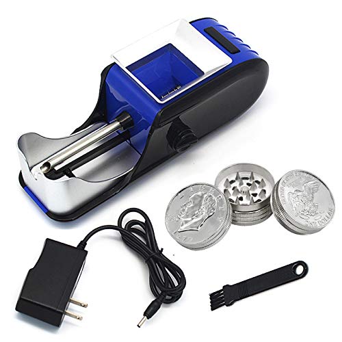 Electric Cigarette Rolling Machine and Spice Grinder, Household Portable Automatic Injector Cigarette Rolling Machine, Large Cigarette Roller is Used to Make Cigarettes of Regular Size and 100mm Siz