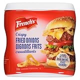 Made with onions; no artificial flavours Onion taste with a crispy, crunchy texture Resealable package for freshness Holiday staple ingredient Great sprinkled over green bean casserole, mashed potatoes, burgers & salads
